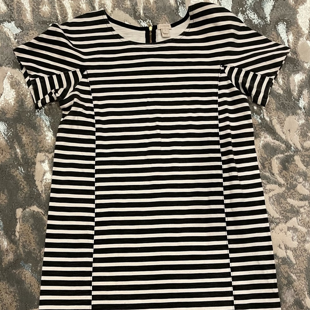 J.Crew Factory Women's Crew Neck Striped Spring/Summer T-Shirt Dress Size S